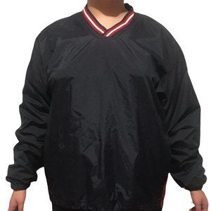 Vintage Holloway Pullover Windbreaker Jacket Men's Navy Blue Lined V-Nec…